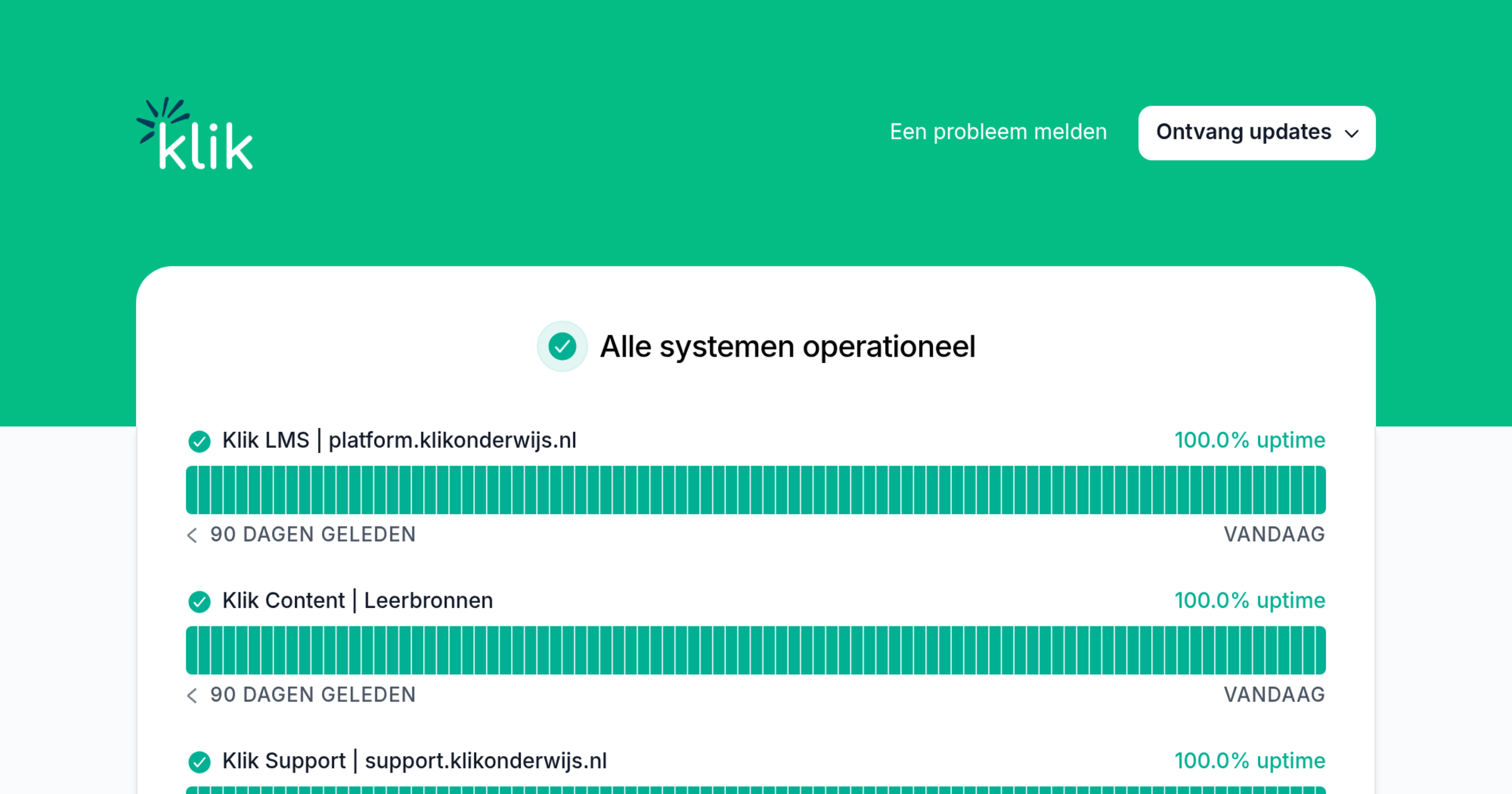 Klik Onderwijs Online Status